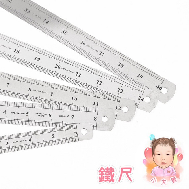 SWORDFISH BRAND 鐵尺, 15公分, 1個