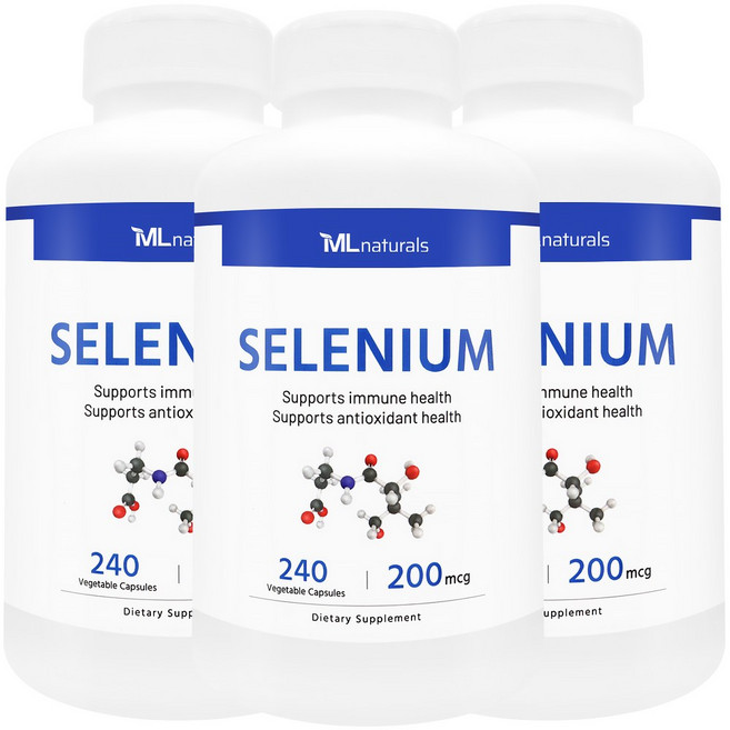[미국빠른직구] 신제품 마이라이프 내추럴스 셀레늄 200mcg, 3개, 240정