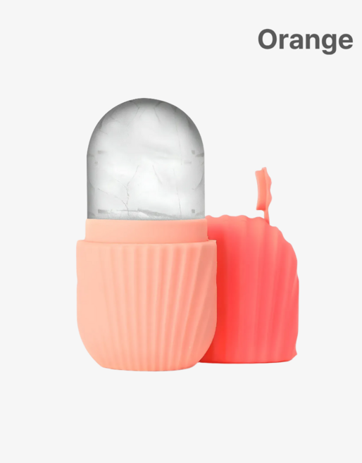 임송마켓 실리콘 아이스 페이셜 롤러 모공 수축 피부 진정 마사지기, 1개, Orange