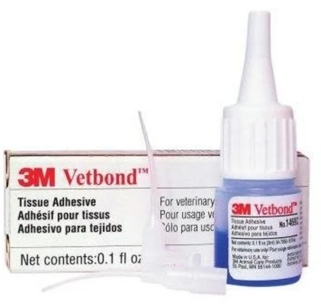 3M Vetbond 수용 조직 접착제 3ml – 빠른 작용 방수 봉합제 반려동물용 수술용 정밀 적용 파란색 틴트 - 쿠팡