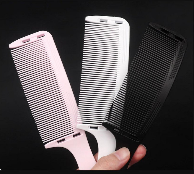 1/2구성 NEW 셀프 헤어 컷트 커브빗 틴닝 빗 도구 곡선 브러쉬, 2개, 핑크