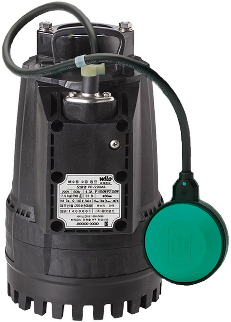 [윌로 온라인 파트너] PD-550MA 자동 경량타입 배수용 수중펌프(0.5마력), 1개