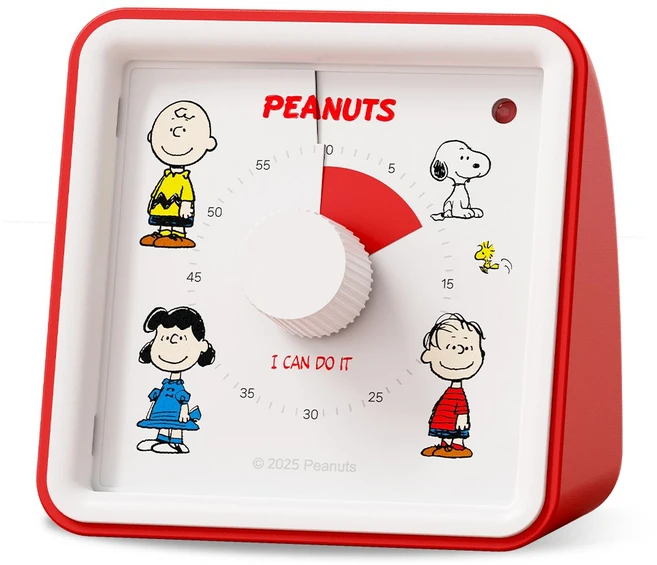 스누피 구글타이머 무소음타이머, 1개, 레드 - 쿠팡