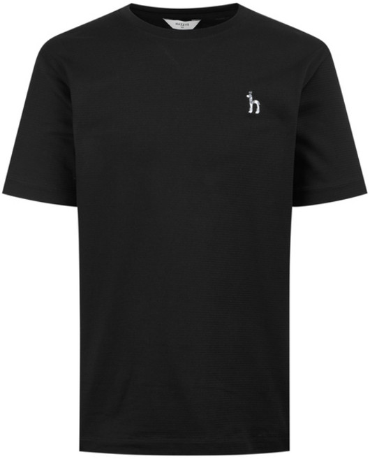 25SS [스테디셀러] 블랙 단색 면 반팔티셔츠 WHTS5B901BK