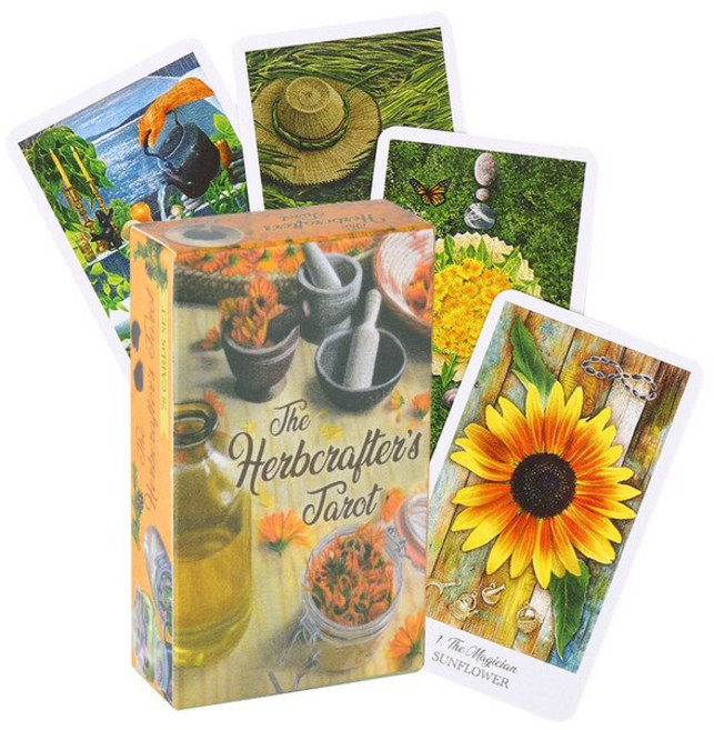초보자용타로 Herbcrafter's 타로 카드 오라클 데크 패밀리 파티 재미있는 보드 게임 용품 영어 버전, 01 Mixed Color, 1개
