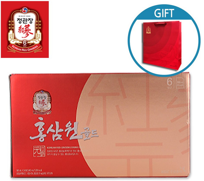 정관장 홍삼원골드 100ml 24포 쇼핑백포함-선물세트/홍삼원/6년근홍삼, 2.4L, 1개