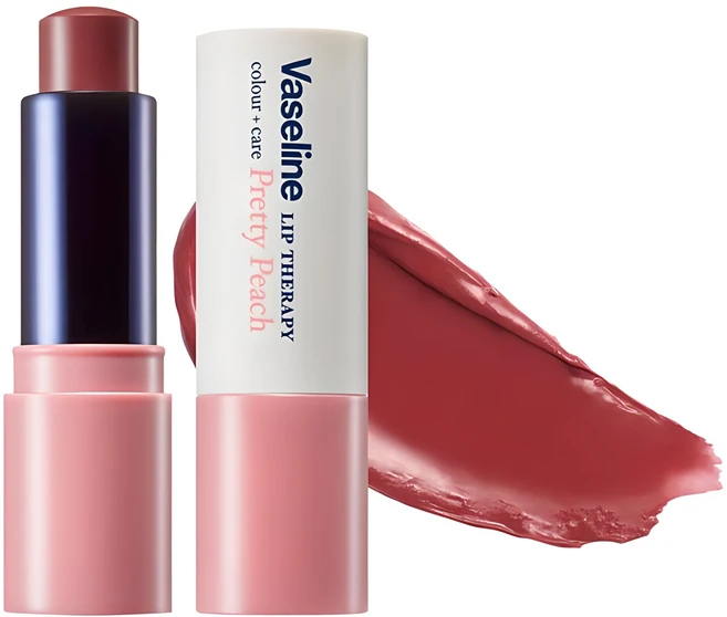 바세린 립 테라피 컬러 케어 립밤, 04 프리티 피치, 4.2g, 1개 - 쿠팡