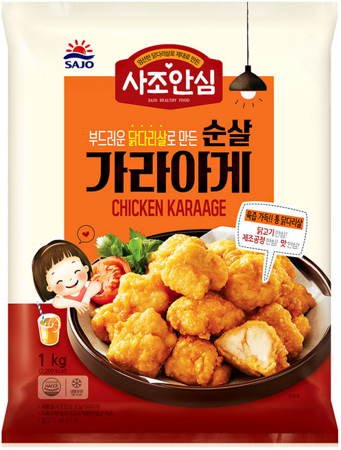 [사조대림] 사조안심 순살가라아게 1 000g X 3개, 1kg