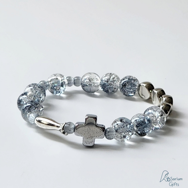 맑은 물방울 어린이 세례명 각인 묵주