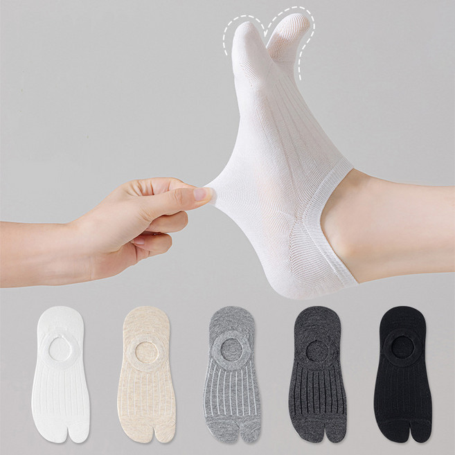 일본 조리 족발 발가락 타비삭스 골지 무지 스니커즈 타비양말 5켤레세트