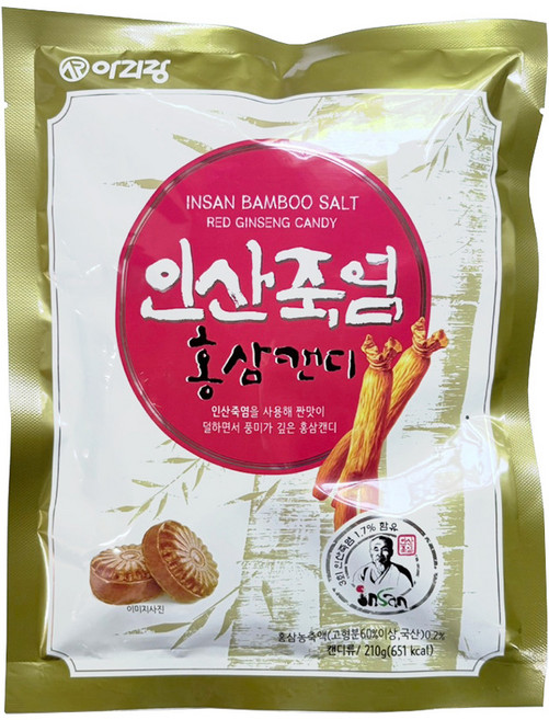 인산죽염 홍삼캔디 210g, 1개