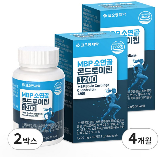 코오롱제약 MBP 소연골 콘드로이친 1200, 2개, 60정