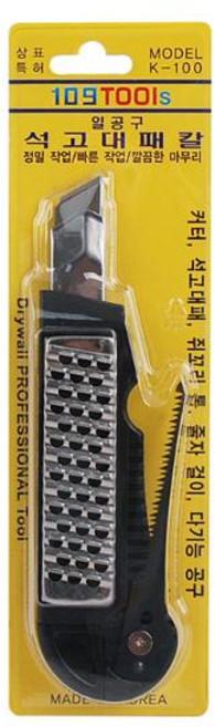109툴스 K-100 건식자재 멀티커터 석고대패칼 톱칼 쥐꼬리톱날 다용도 캇타 컷터칼, 1개