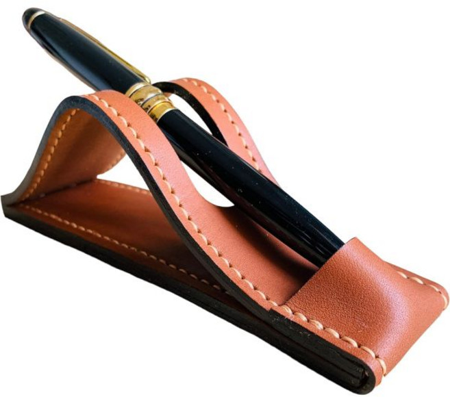 만년필 홀더 보관함 케이스 펜슬통 가죽 스탠드 펜 오피스 스탠드 상사 남편 아내 친구 또는 동료를 위한 선물 책상을 그녀를 선물, 1개