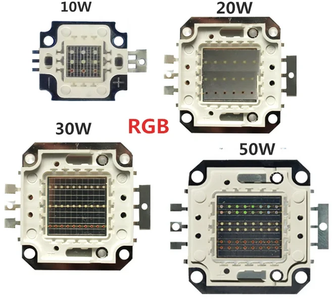 LED RGB 칩 고출력 COB 램프 10W 35mli 비즈 드라이버 에피스타 DIY 스포트라이트 투광 조명용, 03 RGB