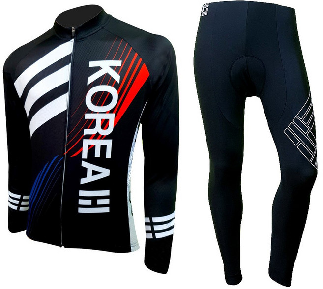 딱100장 월드팀 콜럼버스 싸이클복 자전거의류 긴팔 상하의세트 대한민국 버전3