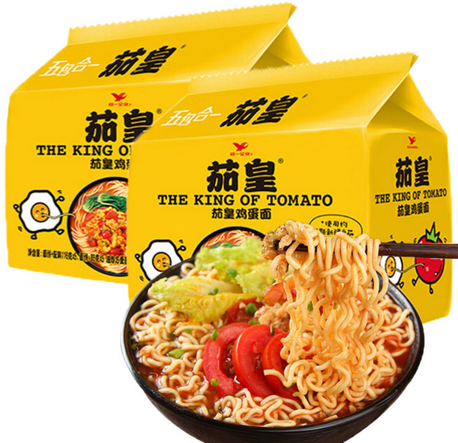 판다중국식품 퉁이 토마토 계란 라면 qiehuang 통일 토마토맛 중국라면 계란면면, 10개, 116g