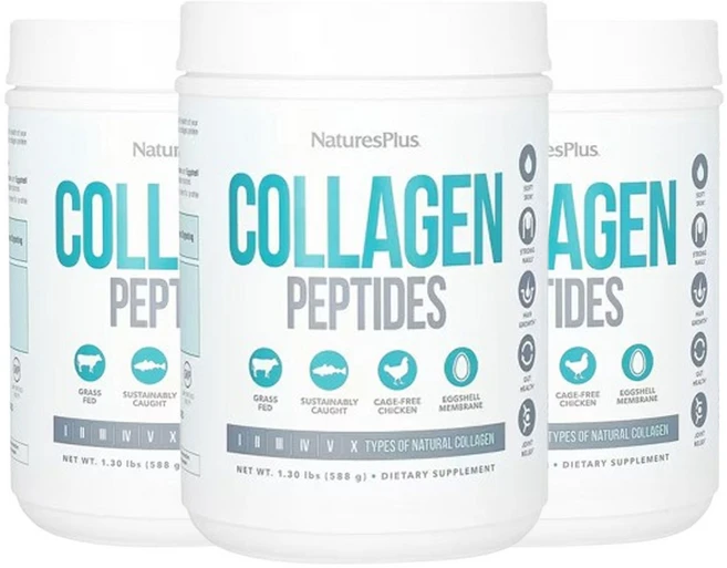 NaturesPlus 네이처스 플러스 콜라겐 펩타이드 Collagen Peptides, 3개, 588g - 쿠팡