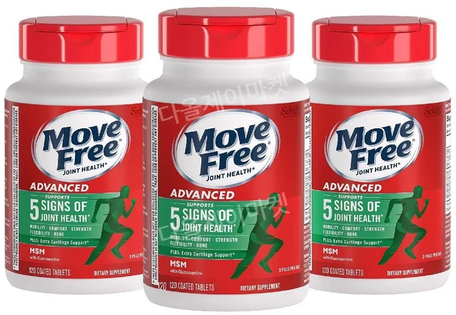 3개 쉬프 무비프리 MSM 엠에스엠 글로코사민 옵티엠에스엠 글루코사민염산염 CLUCOSAMINE 120정, 1개 - 쿠팡