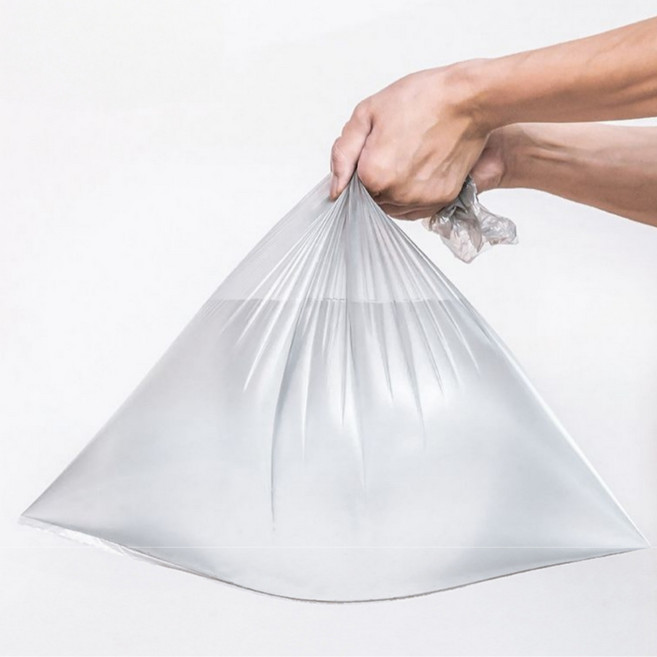 럭키라이프 찢어질 걱정없는 두꺼운 질긴 분리수거 비닐봉투 투명, 100개, 80L