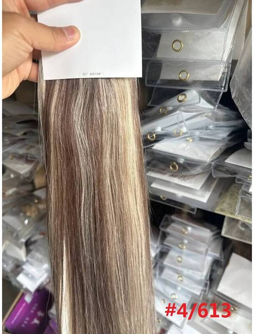 붙임머리 가발 헤어피스 ZZHAIR 100 브라질 인간 레미 헤어 익스텐션 120g140g 16"24" U 피스 클립인 내추럴 스트레이트, 옵션05) 24inches 140g, 옵션23) P4/613