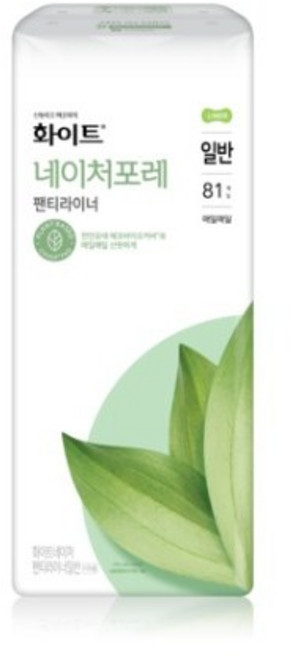 화이트 네이처포레 팬티라이너 일반, 81개입, 15개