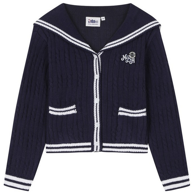 [NBA키즈 매장 정품] NBA 여아 세미 크롭 세일러 가디건