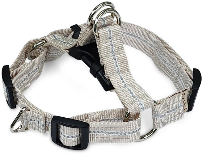 페르니 반사형 앞섬방지 강아지 하네스 가슴줄 Y형 레인보우팝 국산, 아이보리, 1개