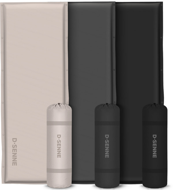 디센느 자충매트 고속 자동충전 에어매트 확장형 캠핑 매트 5cm, 1개, 차콜 그레이