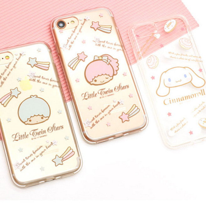 COZY 정품 [Sanrio]산리오 캐릭터즈 아이콘 투명젤리 케이스 갤럭시 A55 A15 A25 A35 퀀텀4 A24 A23 A33 A53 X커버5 A32 A26 A36 A56