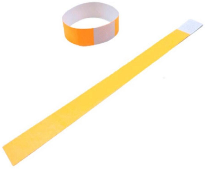 일회용 팔찌 10P 오렌지 물놀이팔찌 입장권팔찌 손목띠지