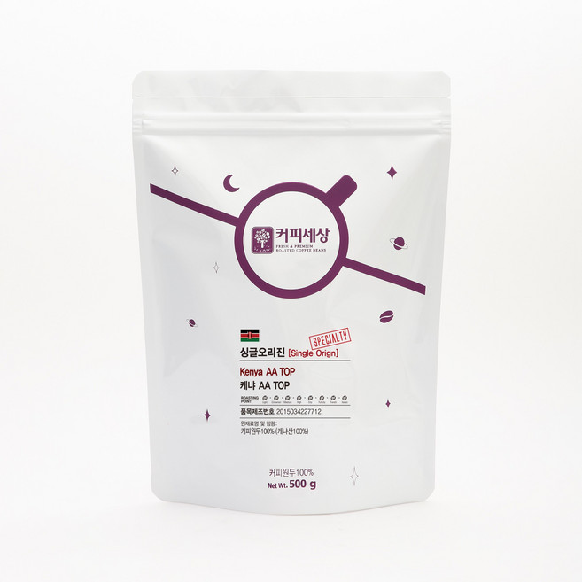 커피세상 스페셜티원두 케냐 AA TOP, 500g, 1개, 홀빈(분쇄안함)