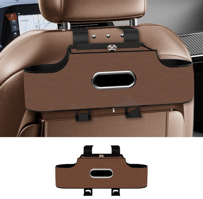 오토엘리트 차량 뒷좌석 거치대 자동차 트레이 차량용컵홀더, 2. 브라운 (br), 1개