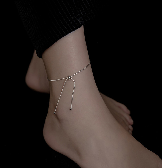 에르모사제이 A032 실버 925 실크 스네이크 뱀줄 체인 은발찌