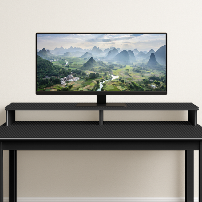 코드메인 듀얼 모니터 받침대 800*200*100, 블랙