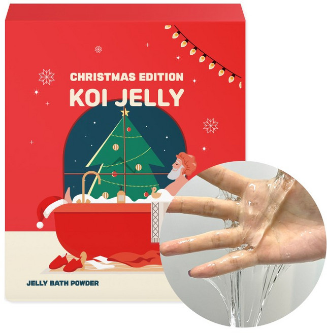 <특가> 재고한정 반값 번개할인 크리스마스에디션 한정판 코이젤리 1박스 300g (100g X 3개입) 고점도 젤리 입욕제 목욕놀이 기념일 커플 입욕젤 호캉스, 1개, 퓨어드림(투명)