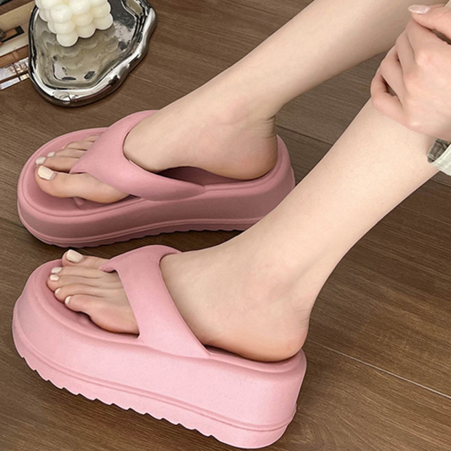 러블리템 폭신 EVA 키높이 통굽 쪼리 슬리퍼 7cm