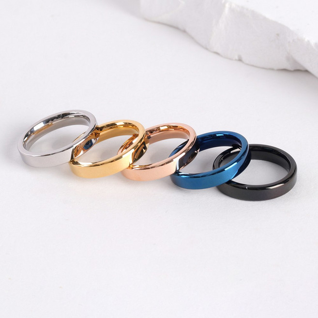 VARAM 써지컬반지 4mm 심플 데일리 민자반지
