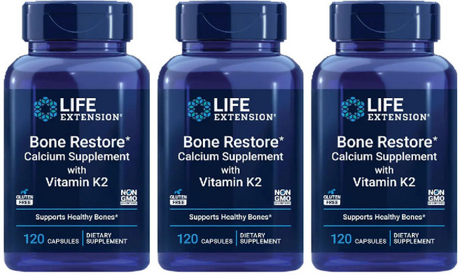 라이프익스텐션 본 리스토어 비타민 K2 캡슐, 120정, 3개