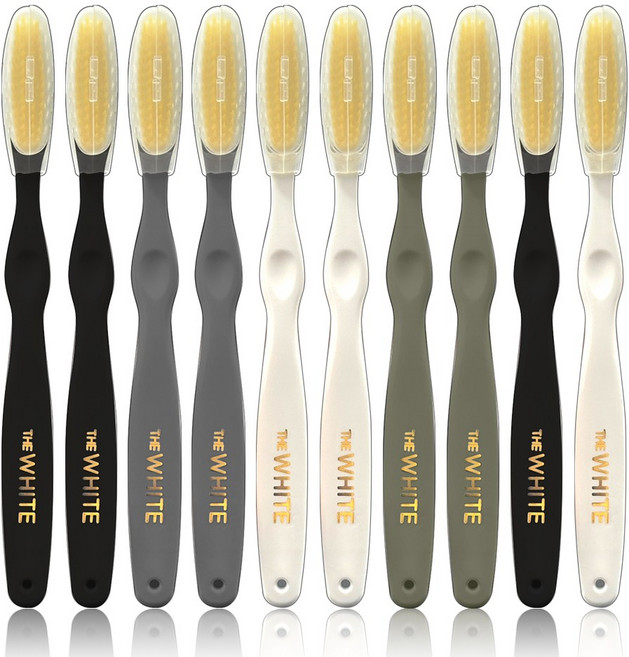 더화이트 황금빅타 롱브러쉬 칫솔 10개입, 1개