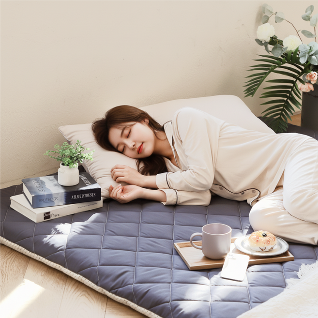 도르미어 수면개선 탄탄한 릴렉스폼 토퍼매트리스 꿀잠 침대 바닥 수면매트 6cm, 챠콜
