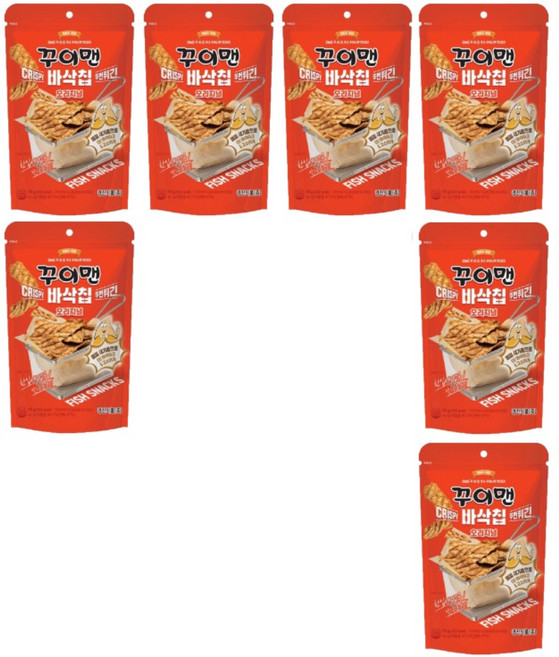꾸이맨 바삭칩, 7개, 70g
