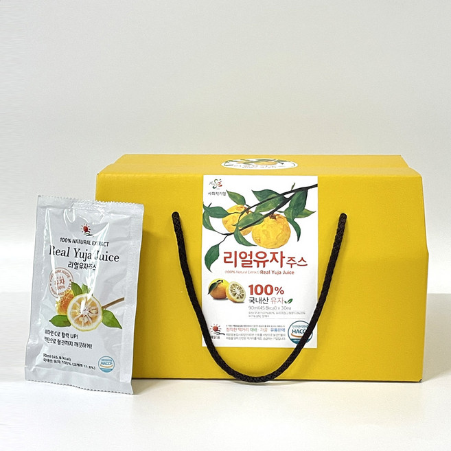 걸림없는 전남고흥 깔끔 유자주스 90ml x30p 건강 청 안전한 족, 30개