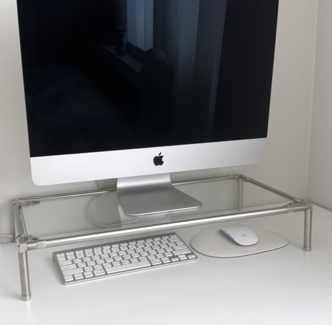 비햅핀 모듈 모니터 받침대 데스크 선반 BMP-01, 투명