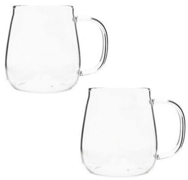 마카 머그컵 유리컵 커피잔 내열 유리잔 550ml 2P, 1개