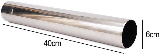 스테인레스 스틸 굴뚝 스트레이트 배기관 휴대용 파이프 텐트 스토브 야외 Woodstove 액세서리 겨울 히터, 40cm, 1개