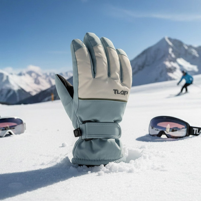 칸쿤 스키장갑 아동/성인/주니어 3size 스마트터치/방한/방수장갑, SG_03 스카이S, 1개