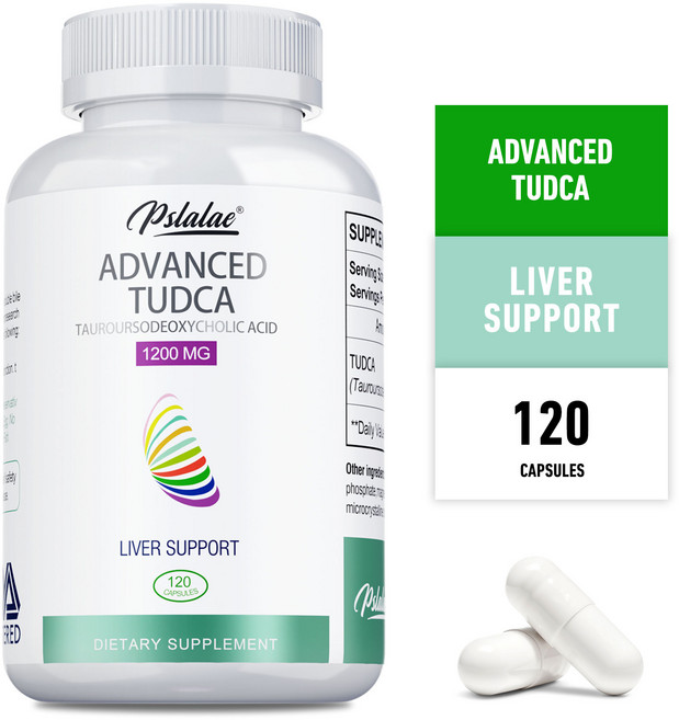 어드밴스드 TUDCA 캡슐 1200mg - 간 해독 클렌징 간 건강 보조제, 1개, 120정