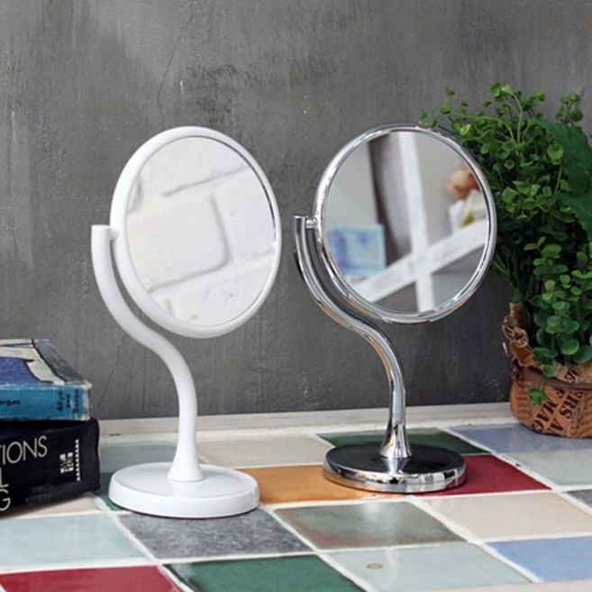 원형 탁상거울, 화이트