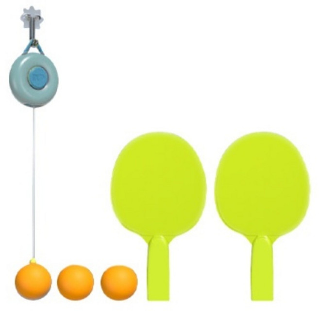 미스터프로 고급 셀프 탁구 놀이 세트, 블루, 1개